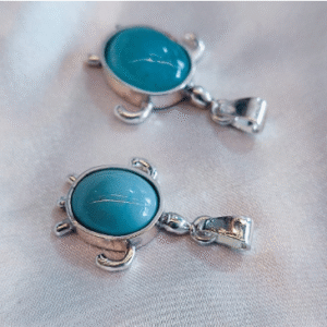 Colgante Tortuga con piedra mineral en plata 950