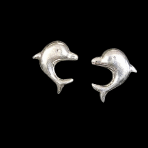Aretes en plata 950 Delfin cortos