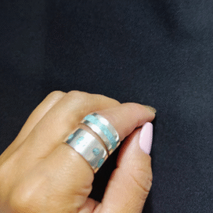Anillo en plata 950 Piedra Molda Turquesa