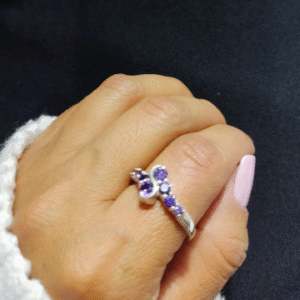 Anillo en plata 950 Piedras Enjoyadas