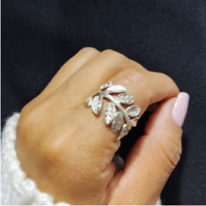 Anillo en plata 950 Hojas