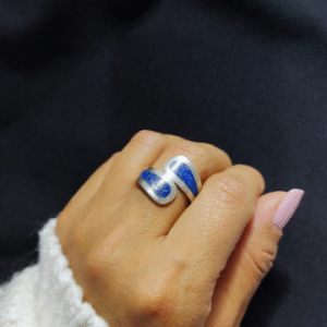 Anillo en plata 950 Piedra Molida Lapizlázuli