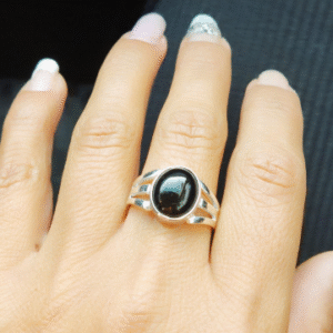 Anillo en plata 950 Onix