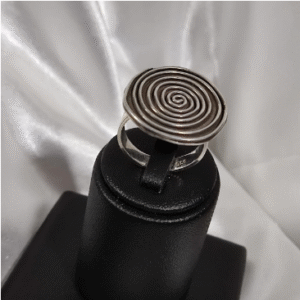 Anillo en plata 950 Envejecida Espiral de Vida