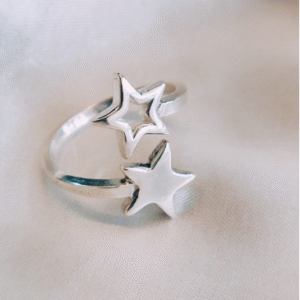 Anillo estrella en plata 950