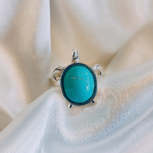 Anillo tortuga en plata 950