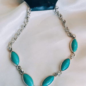 Pulsera piedra turquesa en plata 950