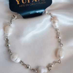 Pulsera con perlas cultivadas en plata 950