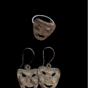 Juego en plata 950 Anillo y aretes