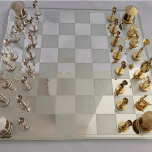 Juego de ajedrez Inca en plata 950 y baño de oro